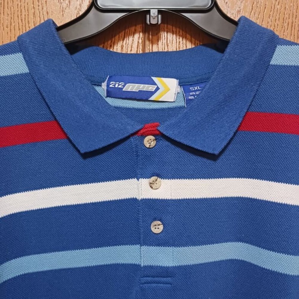 (2)-212 NYC(Polo Shirts)-(Red/Gray/Black)-(Blue/Red/White)-(Pre-owned)-(5XL)-$30 - Picture 6 of 6